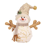 Maxbell Christmas Snowman Doll Short Plush for Shopping Mall Window Decoration 15cmx22cmx38cm