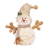 Maxbell Christmas Snowman Doll Short Plush for Shopping Mall Window Decoration 15cmx22cmx38cm