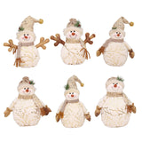 Maxbell Christmas Snowman Doll Short Plush for Shopping Mall Window Decoration 15cmx22cmx38cm