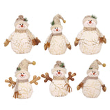 Maxbell Christmas Snowman Doll Short Plush for Shopping Mall Window Decoration 15cmx22cmx38cm