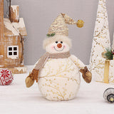 Maxbell Christmas Snowman Doll Short Plush for Shopping Mall Window Decoration 19cmx26cmx50cm