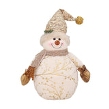 Maxbell Christmas Snowman Doll Short Plush for Shopping Mall Window Decoration 19cmx26cmx50cm