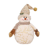 Maxbell Christmas Snowman Doll Short Plush for Shopping Mall Window Decoration 19cmx26cmx50cm