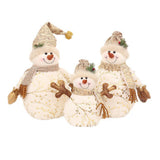Maxbell Christmas Snowman Doll Short Plush for Shopping Mall Window Decoration 19cmx26cmx50cm