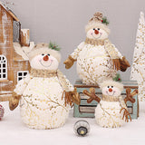 Maxbell Christmas Snowman Doll Short Plush for Shopping Mall Window Decoration 22cmx30cmx60cm