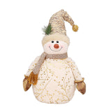 Maxbell Christmas Snowman Doll Short Plush for Shopping Mall Window Decoration 22cmx30cmx60cm