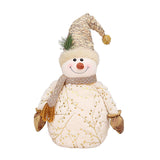 Maxbell Christmas Snowman Doll Short Plush for Shopping Mall Window Decoration 22cmx30cmx60cm