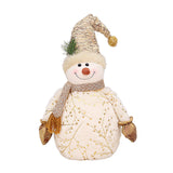 Maxbell Christmas Snowman Doll Short Plush for Shopping Mall Window Decoration 22cmx30cmx60cm