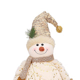 Maxbell Christmas Snowman Doll Short Plush for Shopping Mall Window Decoration 22cmx30cmx60cm