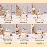 Maxbell Christmas Snowman Doll Short Plush for Shopping Mall Window Decoration 22cmx30cmx60cm