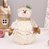 Maxbell Christmas Snowman Doll Short Plush for Shopping Mall Window Decoration 22cmx30cmx40cm