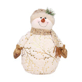 Maxbell Christmas Snowman Doll Short Plush for Shopping Mall Window Decoration 22cmx30cmx40cm