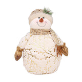 Maxbell Christmas Snowman Doll Short Plush for Shopping Mall Window Decoration 22cmx30cmx40cm