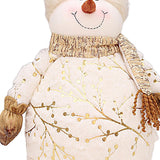 Maxbell Christmas Snowman Doll Short Plush for Shopping Mall Window Decoration 22cmx30cmx40cm