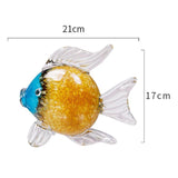 Maxbell Clear Fish Statue Decoration Gift Photo Prop for Office Living Room Fences Yellow