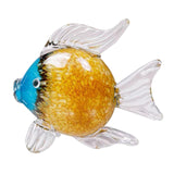 Maxbell Clear Fish Statue Decoration Gift Photo Prop for Office Living Room Fences Yellow
