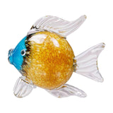 Maxbell Clear Fish Statue Decoration Gift Photo Prop for Office Living Room Fences Yellow