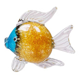 Maxbell Clear Fish Statue Decoration Gift Photo Prop for Office Living Room Fences Yellow