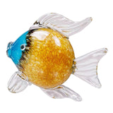 Maxbell Clear Fish Statue Decoration Gift Photo Prop for Office Living Room Fences Yellow