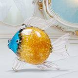 Maxbell Clear Fish Statue Decoration Gift Photo Prop for Office Living Room Fences Yellow