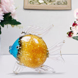 Maxbell Clear Fish Statue Decoration Gift Photo Prop for Office Living Room Fences Yellow