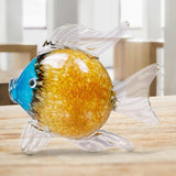 Maxbell Clear Fish Statue Decoration Gift Photo Prop for Office Living Room Fences Yellow
