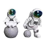 Maxbell Astronaut Figure Spaceman Sculpture Resin Statue Ornament for Office Party 5pcs
