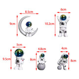 Maxbell Astronaut Figure Spaceman Sculpture Resin Statue Ornament for Office Party 5pcs