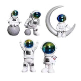 Maxbell Astronaut Figure Spaceman Sculpture Resin Statue Ornament for Office Party 5pcs