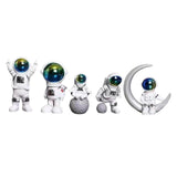 Maxbell Astronaut Figure Spaceman Sculpture Resin Statue Ornament for Office Party 5pcs