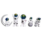 Maxbell Astronaut Figure Spaceman Sculpture Resin Statue Ornament for Office Party 5pcs