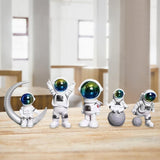 Maxbell Astronaut Figure Spaceman Sculpture Resin Statue Ornament for Office Party 5pcs