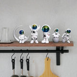 Maxbell Astronaut Figure Spaceman Sculpture Resin Statue Ornament for Office Party 5pcs