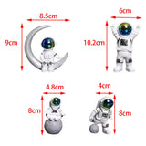 Maxbell Astronaut Figure Spaceman Sculpture Resin Statue Ornament for Office Party 4pcs
