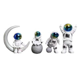 Maxbell Astronaut Figure Spaceman Sculpture Resin Statue Ornament for Office Party 4pcs