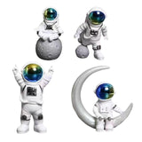 Maxbell Astronaut Figure Spaceman Sculpture Resin Statue Ornament for Office Party 4pcs