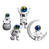 Maxbell Astronaut Figure Spaceman Sculpture Resin Statue Ornament for Office Party 4pcs