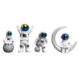 Maxbell Astronaut Figure Spaceman Sculpture Resin Statue Ornament for Office Party 4pcs