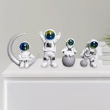 Maxbell Astronaut Figure Spaceman Sculpture Resin Statue Ornament for Office Party 4pcs