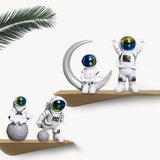 Maxbell Astronaut Figure Spaceman Sculpture Resin Statue Ornament for Office Party 4pcs