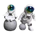 Maxbell Astronaut Figure Spaceman Sculpture Resin Statue Ornament for Office Party 3pcs