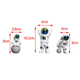 Maxbell Astronaut Figure Spaceman Sculpture Resin Statue Ornament for Office Party 3pcs