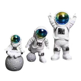 Maxbell Astronaut Figure Spaceman Sculpture Resin Statue Ornament for Office Party 3pcs