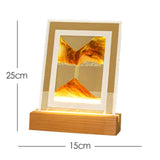 Maxbell Flowing Moving Sand Picture Light Display USB Motion Home Decor Yellow