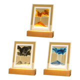 Maxbell Flowing Moving Sand Picture Light Display USB Motion Home Decor Yellow