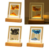 Maxbell Flowing Moving Sand Picture Light Display USB Motion Home Decor Yellow