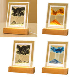 Maxbell Flowing Moving Sand Picture Light Display USB Motion Home Decor Yellow