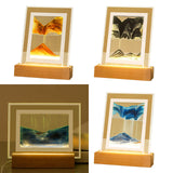 Maxbell Flowing Moving Sand Picture Light Display USB Motion Home Decor Yellow