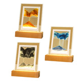 Maxbell Flowing Moving Sand Picture Light Display USB Motion Home Decor Yellow