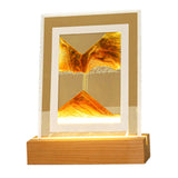 Maxbell Flowing Moving Sand Picture Light Display USB Motion Home Decor Yellow